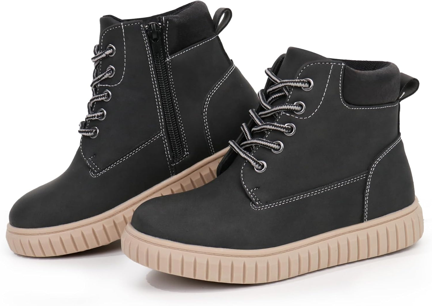 Tobfis Kids Zipper Ankle Boots for Boys & Girls - Stylish & Safe