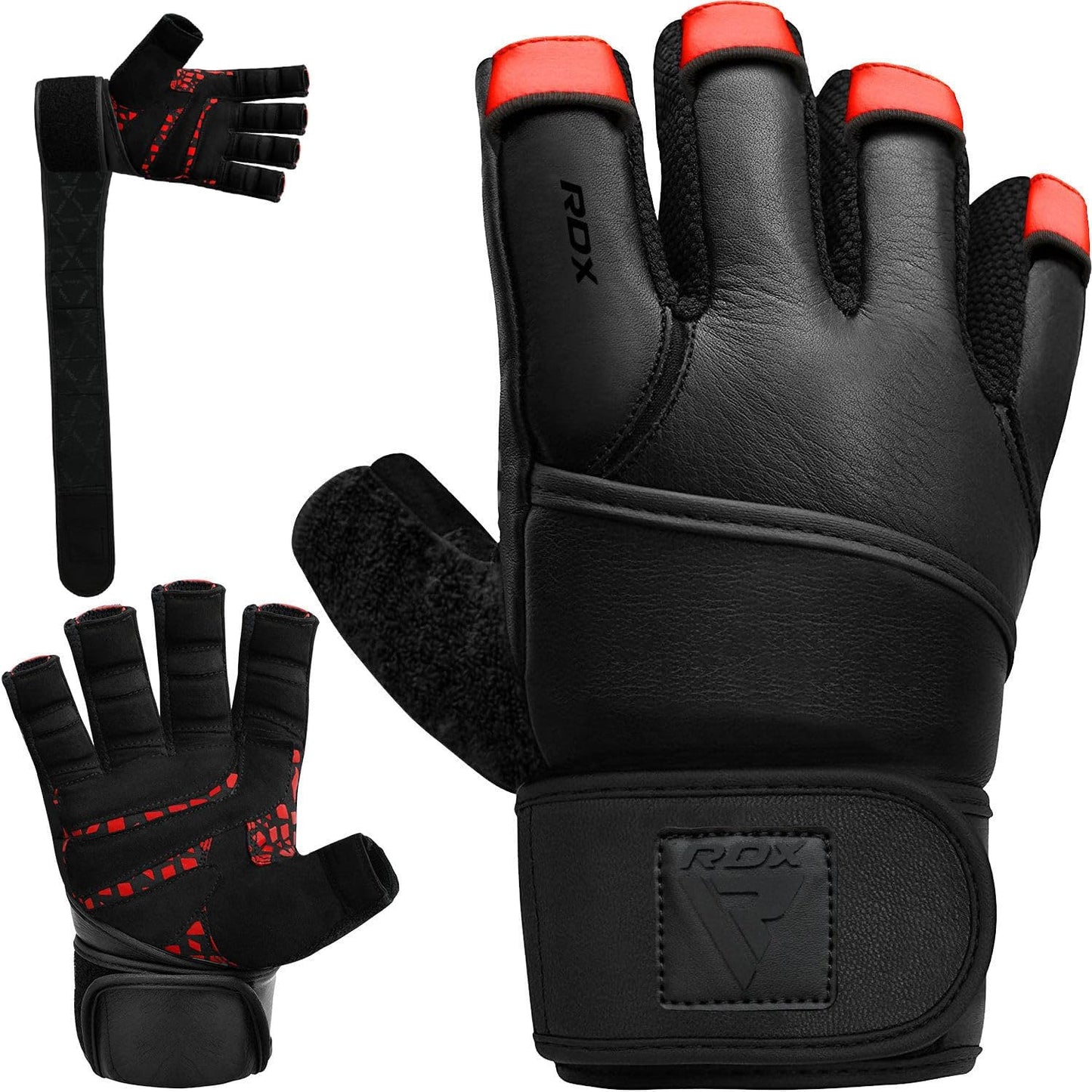 RDX Maya Hide Leather Weight Lifting Gloves - Ultimate Support