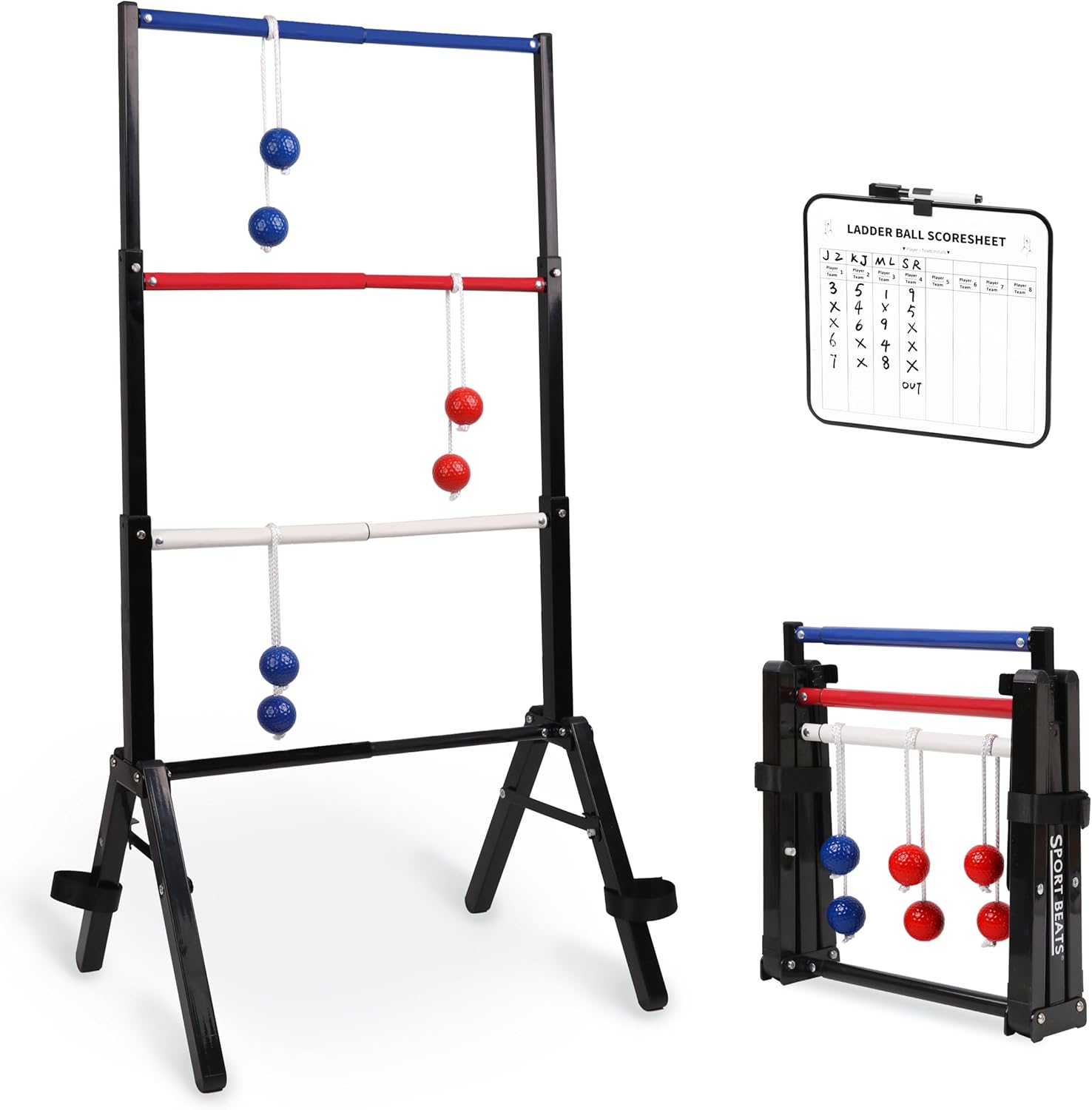 Outdoor Games Ladder Ball Set - Portable Ladder Toss Fun