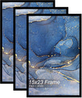 15x23 Picture Frame Set of 3 Black - Lightweight, High Transparency