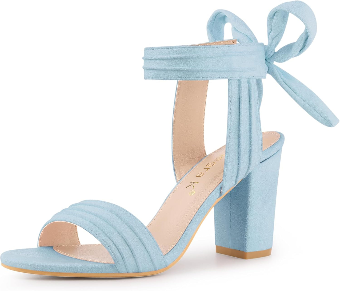Allegra K Women Open Toe Ankle Tie Back Chunky Heel Sandals Review