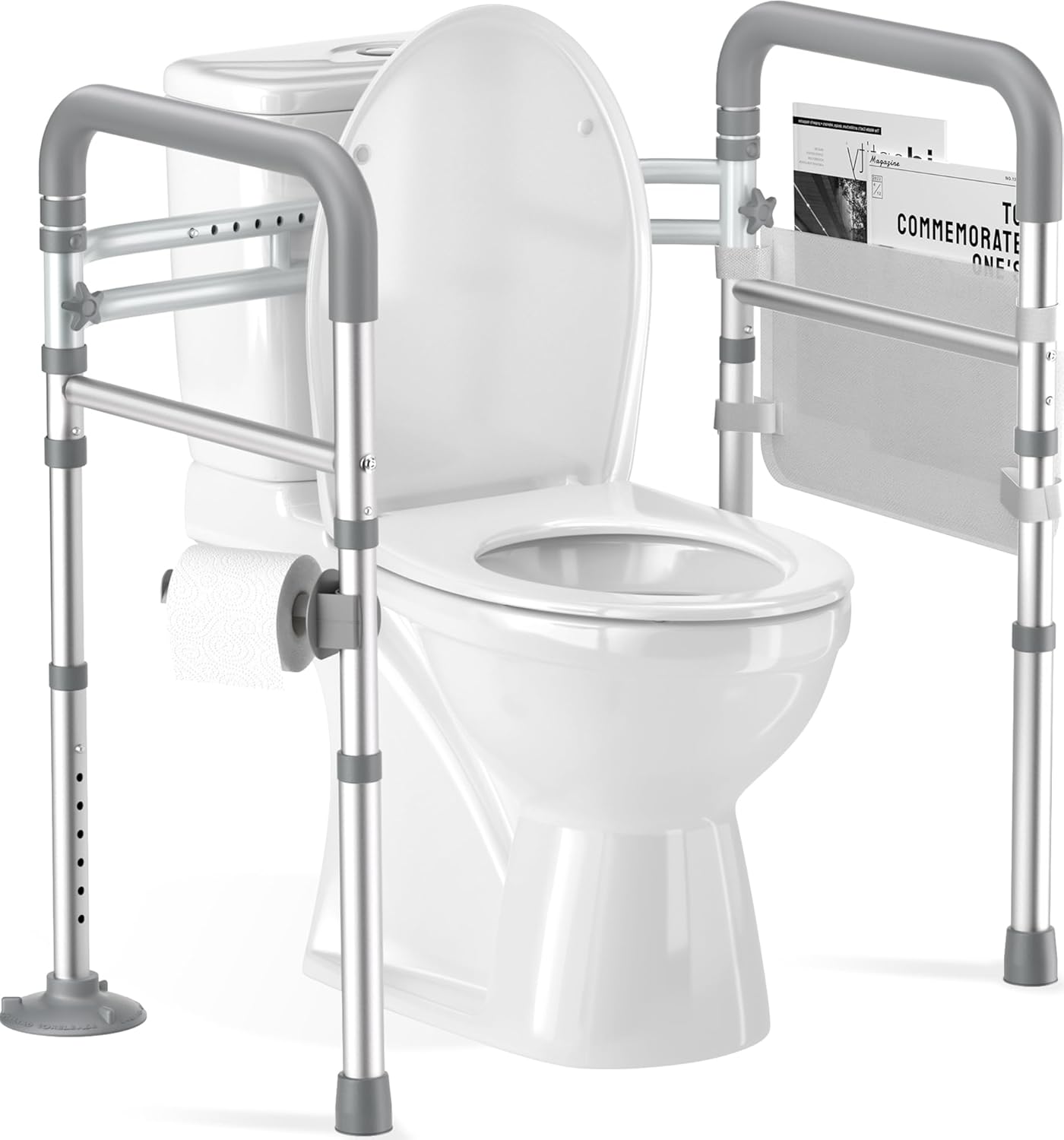 Toilet Safety Rails for Seniors - Adjustable Handles for Stability