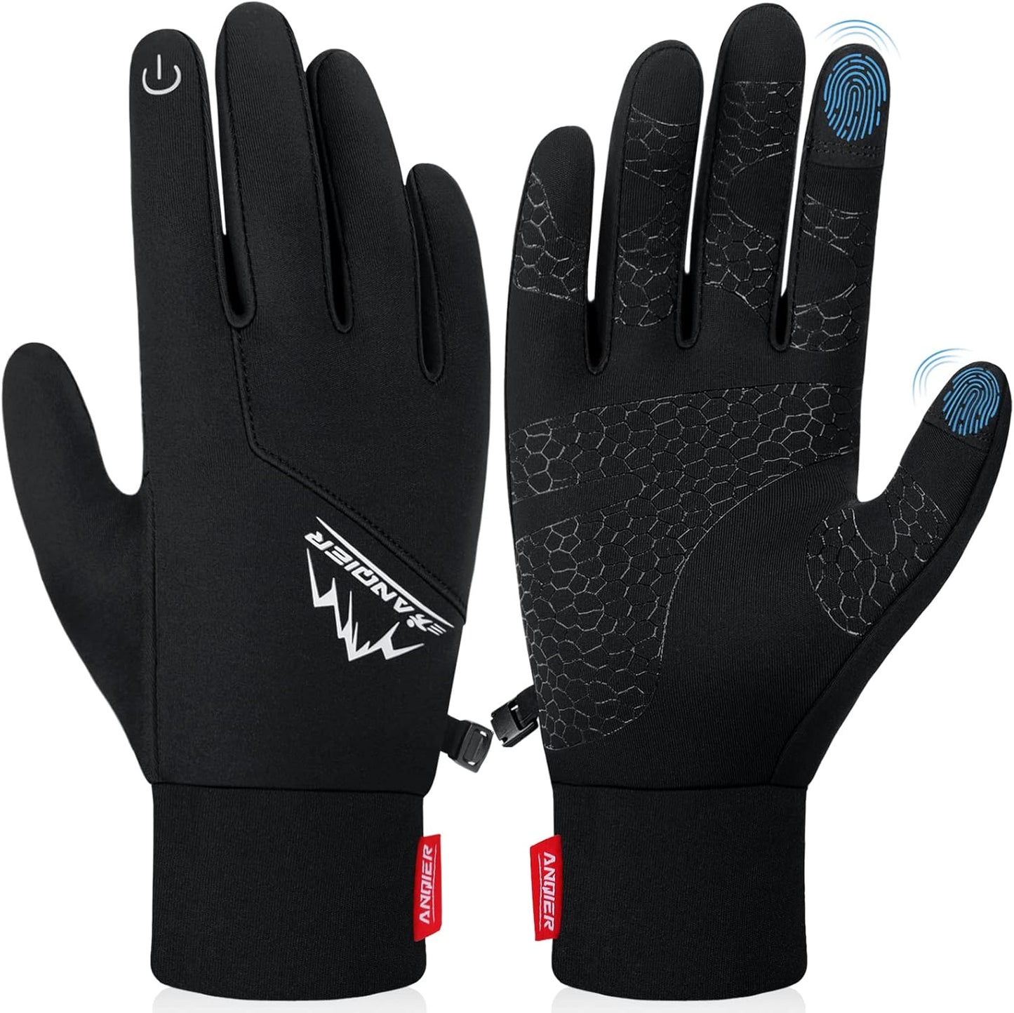 anqier Windproof Touchscreen Gloves for Outdoor Activities
