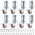 QWORK Storage Rack Caster Wheels 8 Pack 3ft Heavy Duty - Mobile