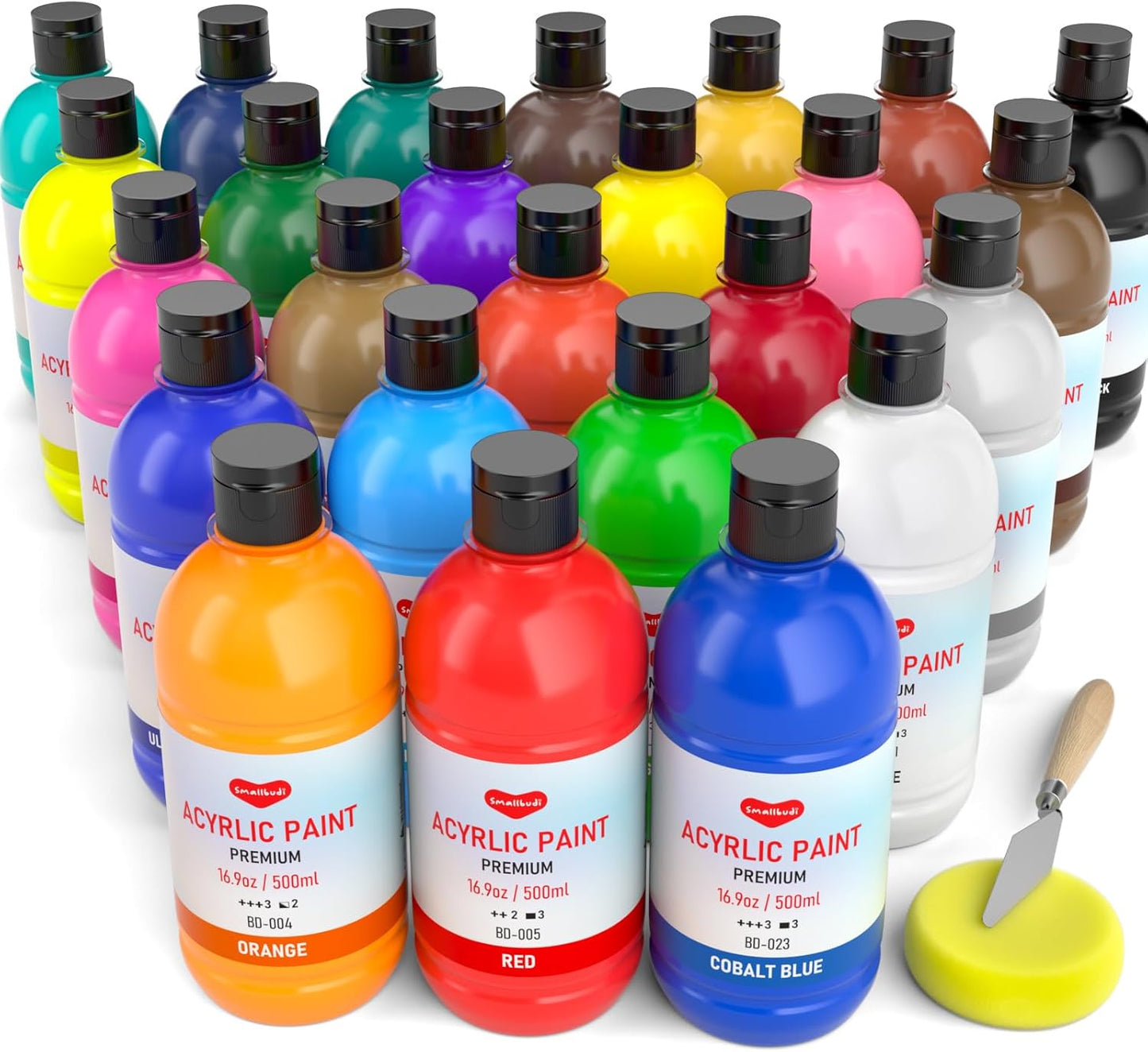 25 Colors Large Acrylic Paint Set for Vibrant Art Projects
