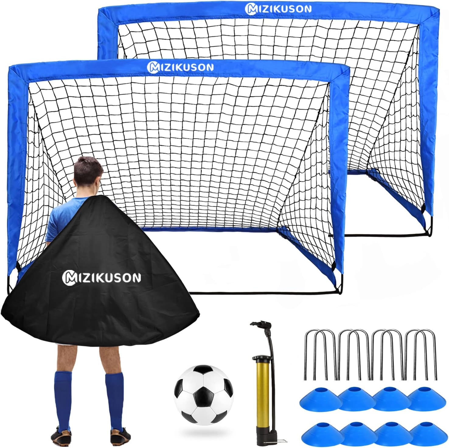 Portable Soccer Goals for Backyard Training with Carry Bag