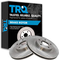 TRQ Front Brake Rotors Set Vented for 2002-2006 Altima and 2002-2004
