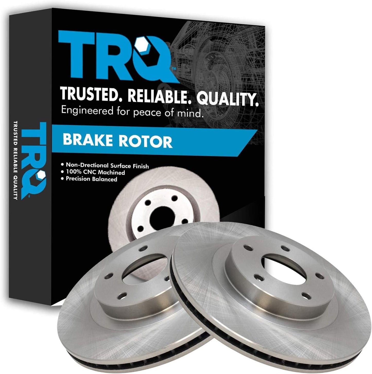 TRQ Front Brake Rotors Set for INFINITI I35 and Nissan Altima