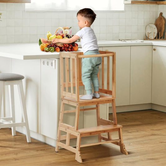 COSYLAND Toddler Standing Tower - Safe Kitchen Step Stool
