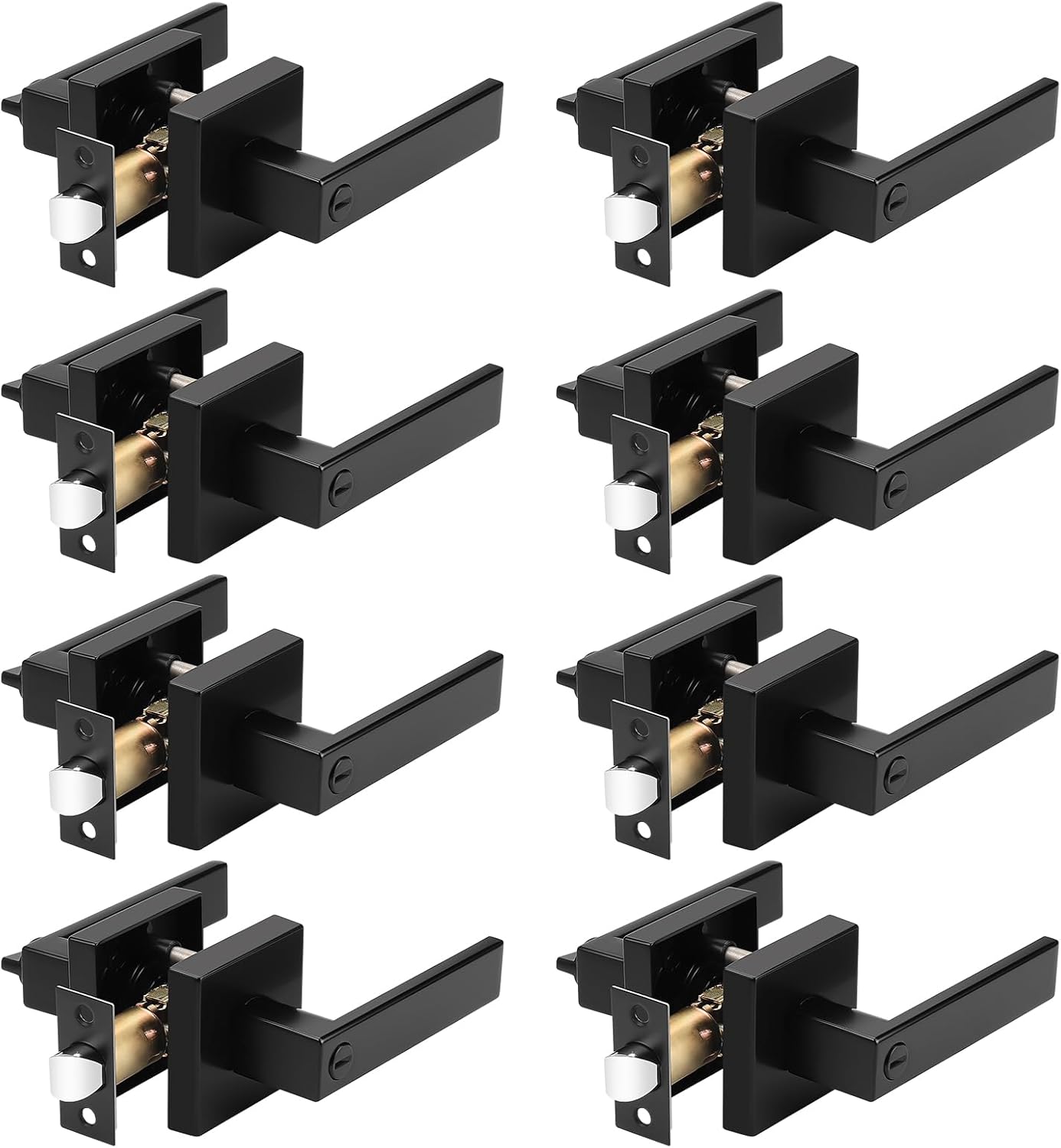 Probrico 8 Pack Privacy Door Handles for Bedroom and Bathroom