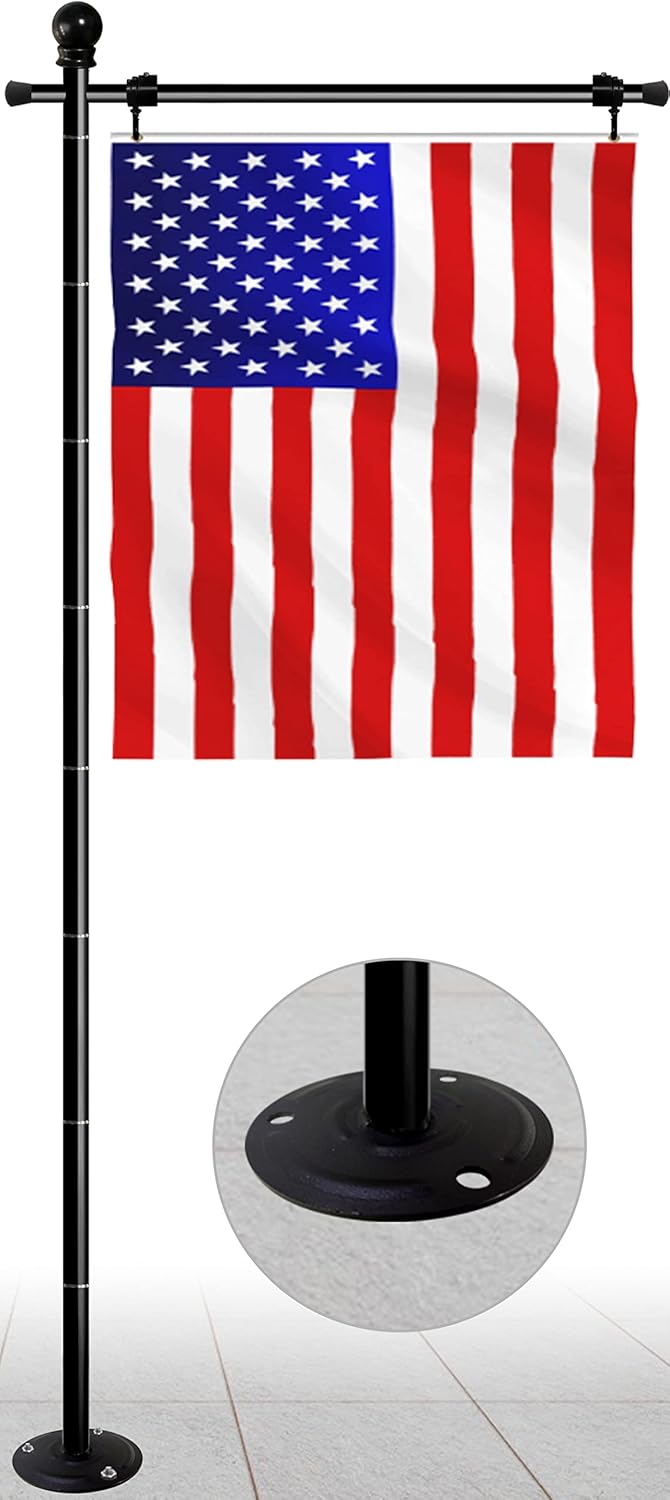 Koutemie 10FT Garden Flag Pole Stand for 3x5 American Flags