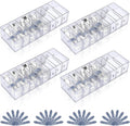Cord Organizer Box 4-Pack with 32 Ties - Clear Cable Storage