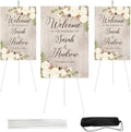 3PCS White Easel Stand for Wedding Sign Stand - Lightweight Adjustable