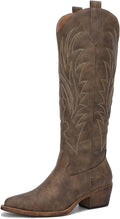 GLOBALWIN Women's Knee High Cowboy Boots for Fashion Lovers