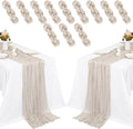 Rosy Brown Cheesecloth Table Runner 35x120in 12 Pack - Boho Wedding