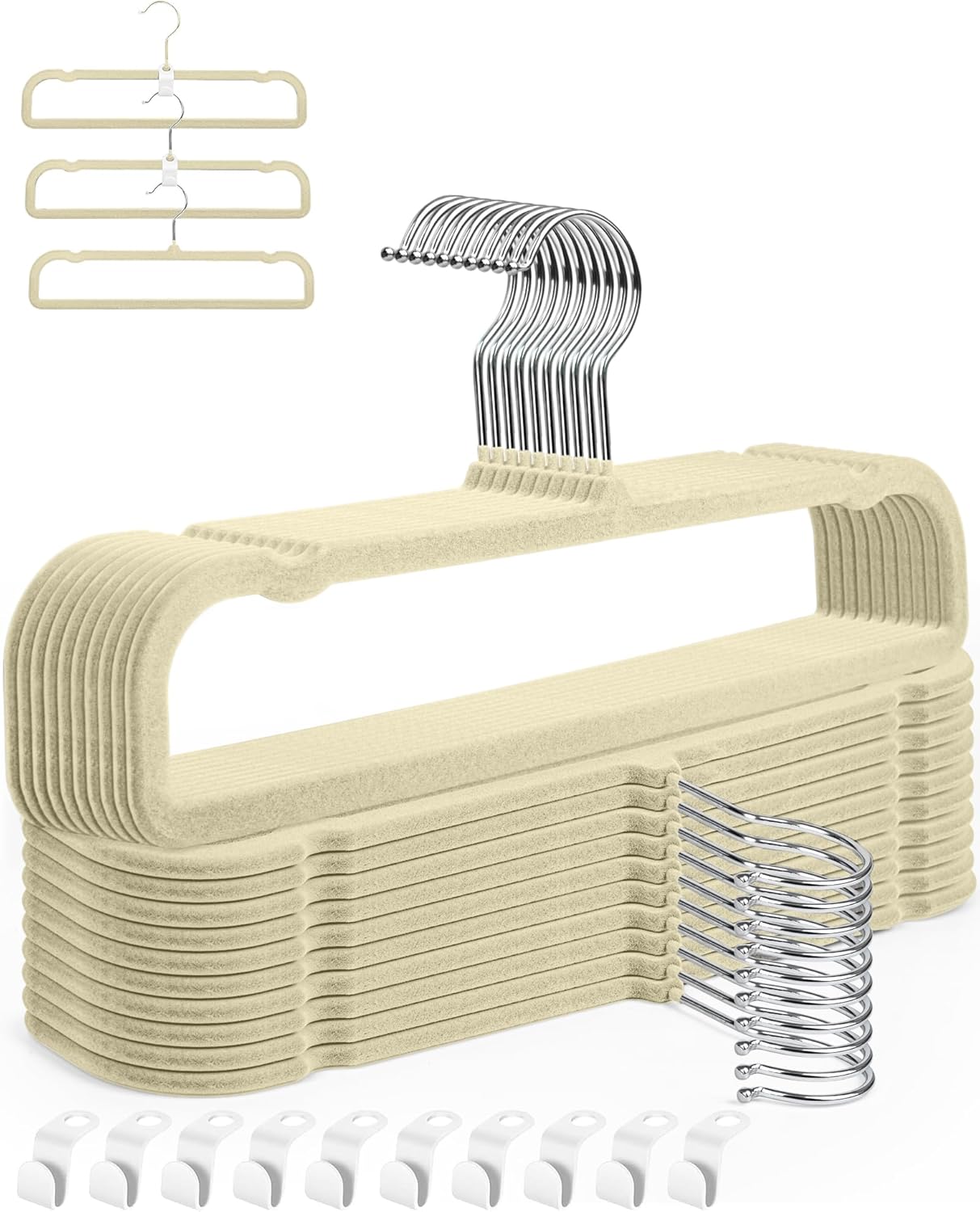 Velvet Hangers Non Slip - 20 Pack Space Saving Clothes Hanger