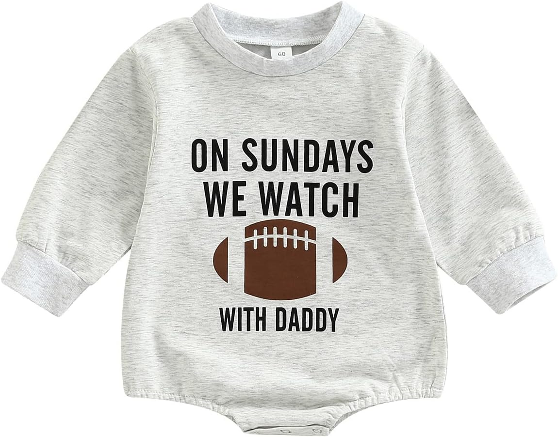 Honganda Sunday Football Fun Baby Romper