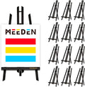 Tabletop Easel Stand 20in 12 Pack - Compact Pine Display Easels