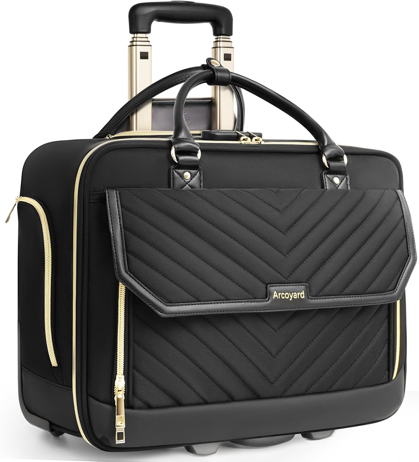 Rolling Laptop Bag for Women with Wheels - Stylish & Functional