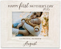Rustic White Personalized First Mother's Day Picture Frame