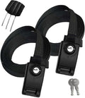 Lockable Tie Down Strap 2 Pack with 3 Stainless Steel Cables - Secure
