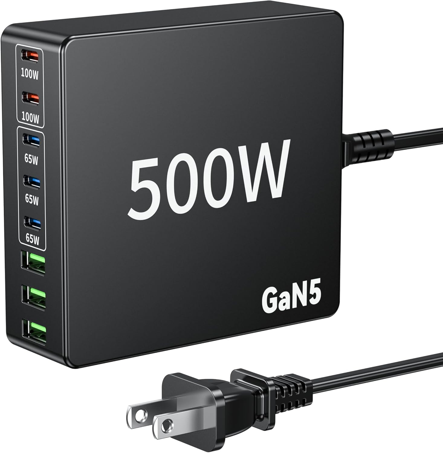 Ultra-Fast 500W USB-C Charger for Multi-Device Charging