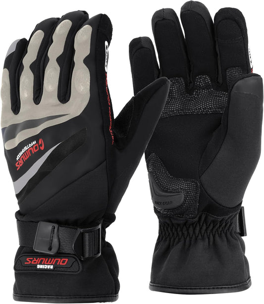 Waterproof Winter Motorcycle Gloves with Touchscreen - Oumurs