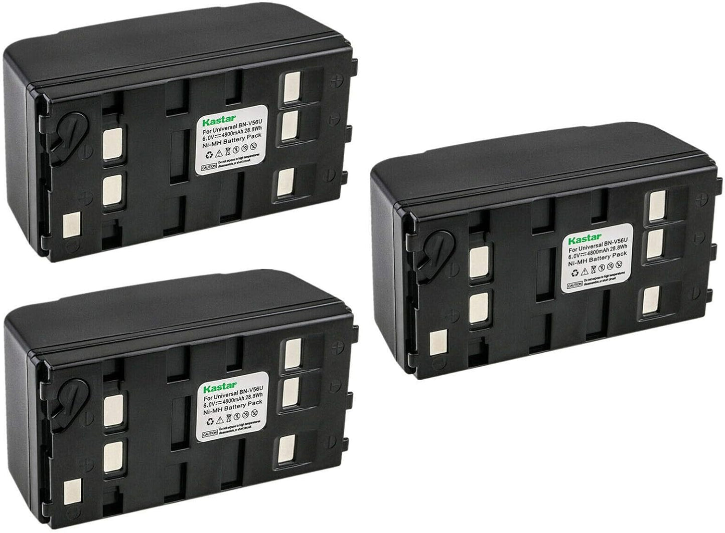 Kastar 3-Pack Ni-MH 6V 4800mAh Batteries for Panasonic Cameras