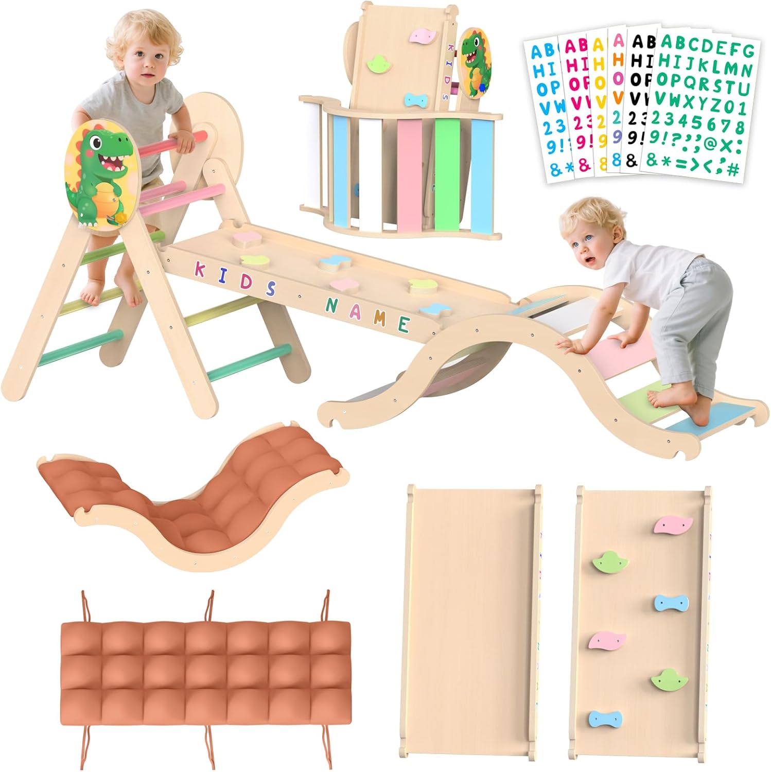 Acenova Pikler Triangle Climbing Set for Toddlers 1-3 Years