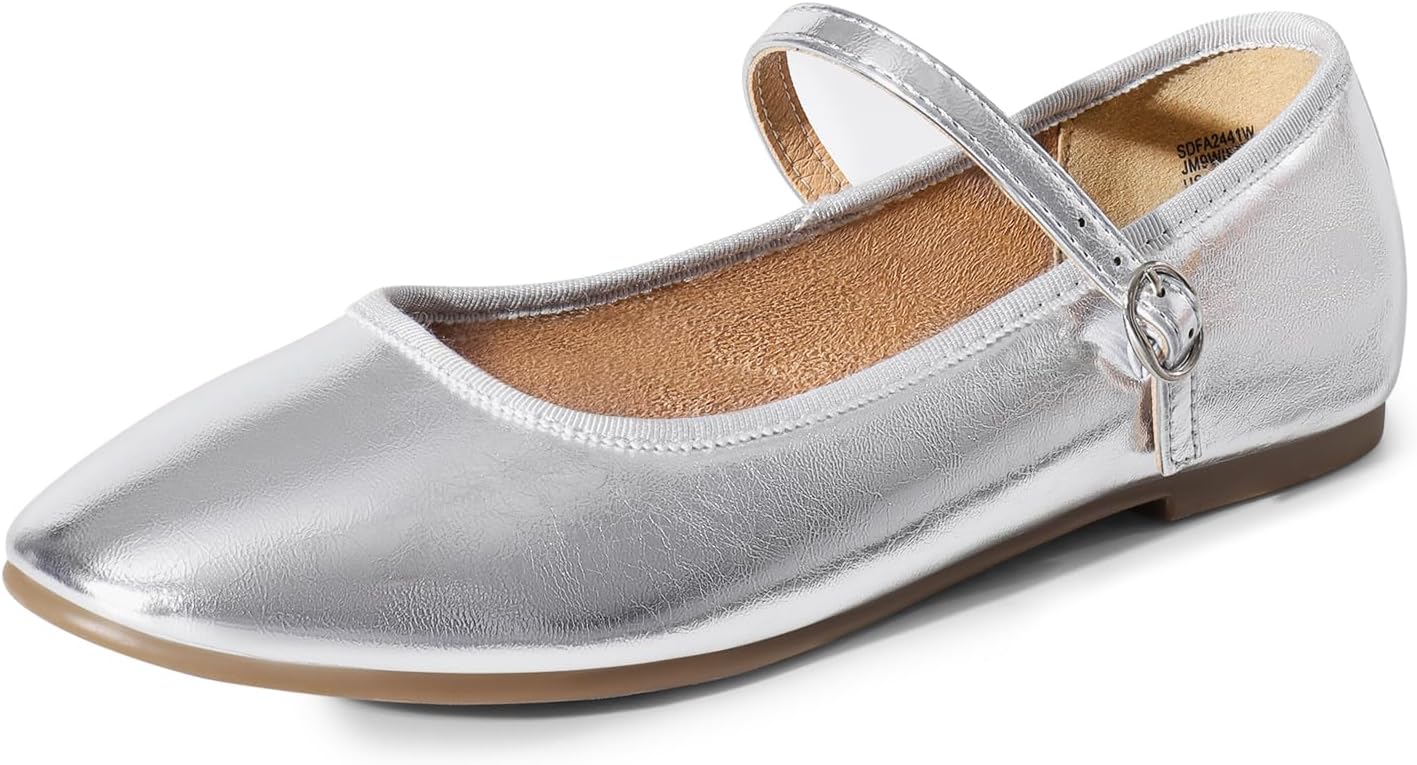 DREAM PAIRS Women's Ballet Flats: Comfortable Mary Jane Shoes