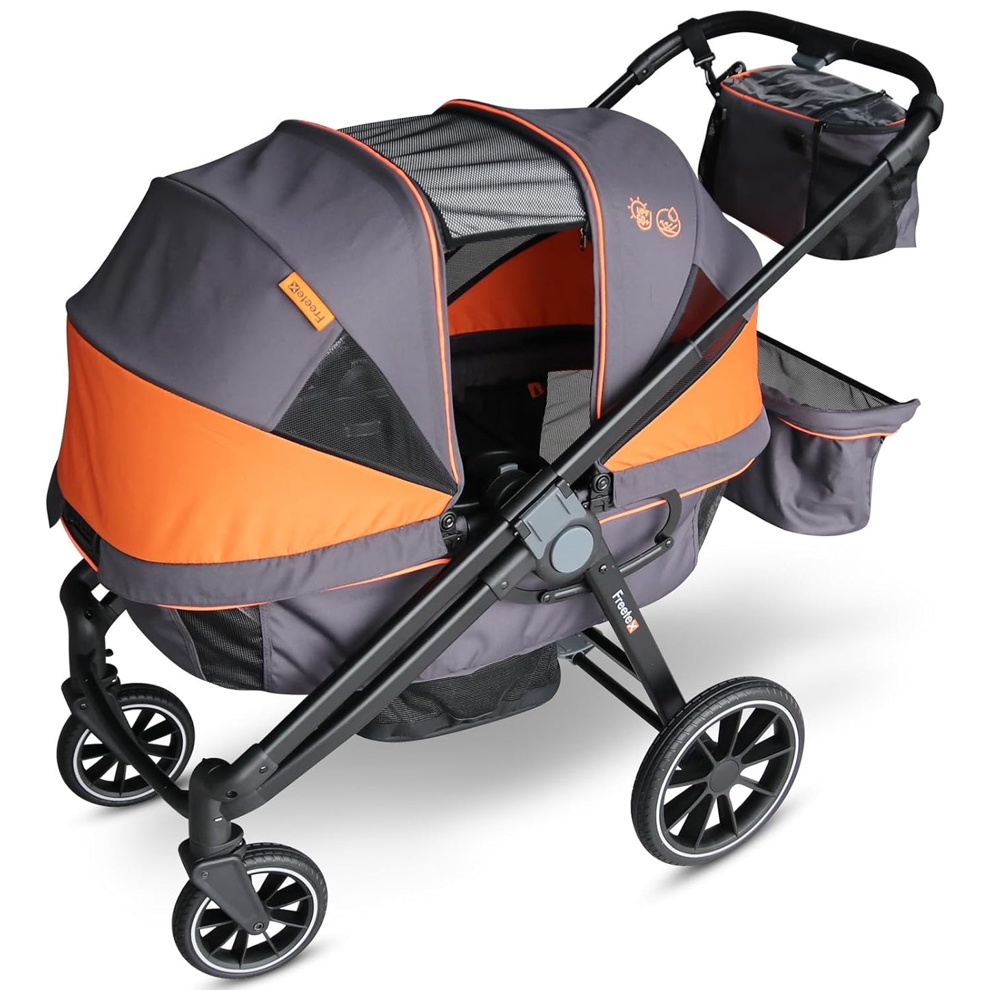 Tandem Wagon Stroller All-Terrain 2-in-1 Push & Pull Design