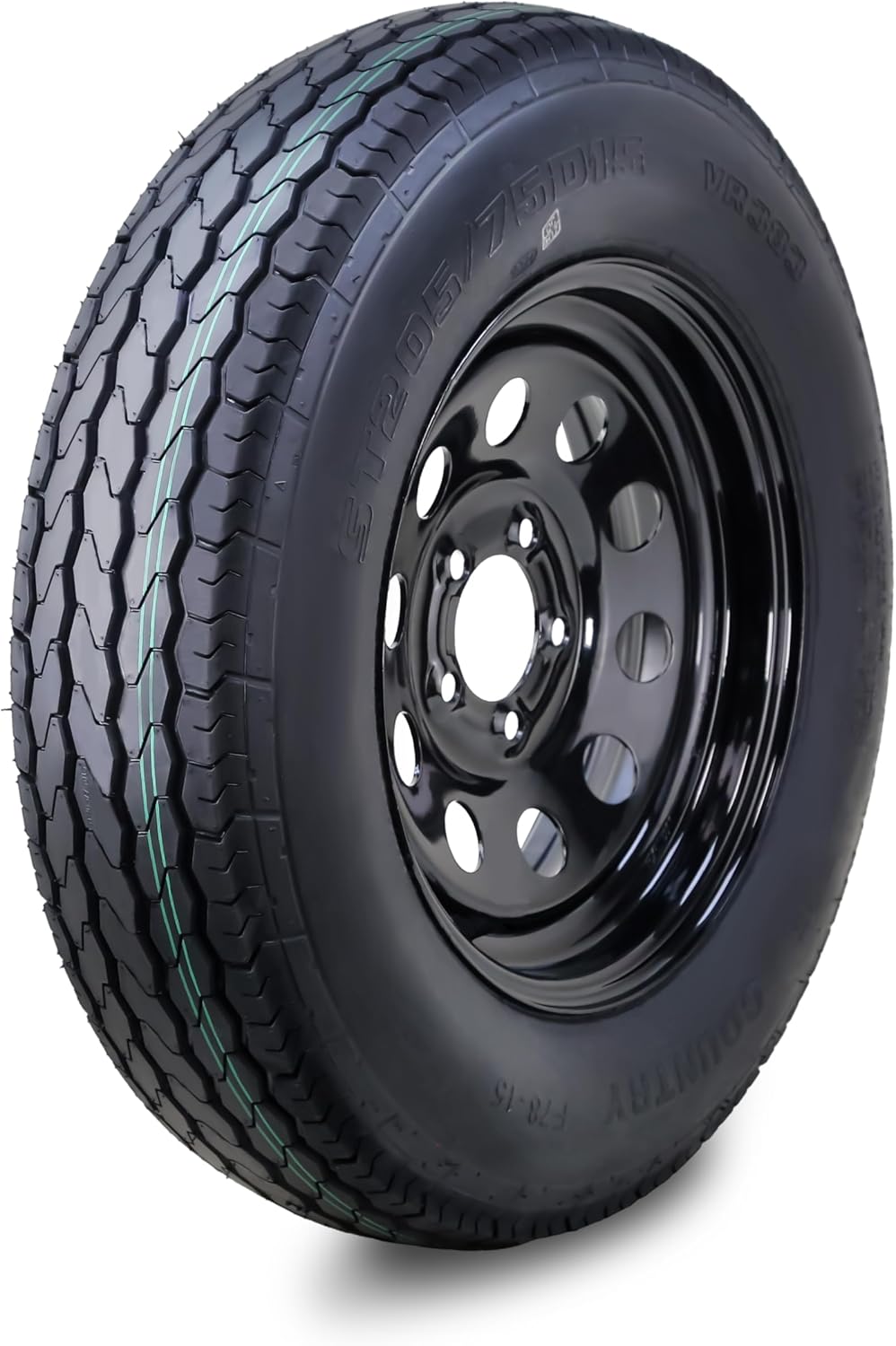 Free Country Trailer Tire Wheel Assembly ST205/75D15 for Safety