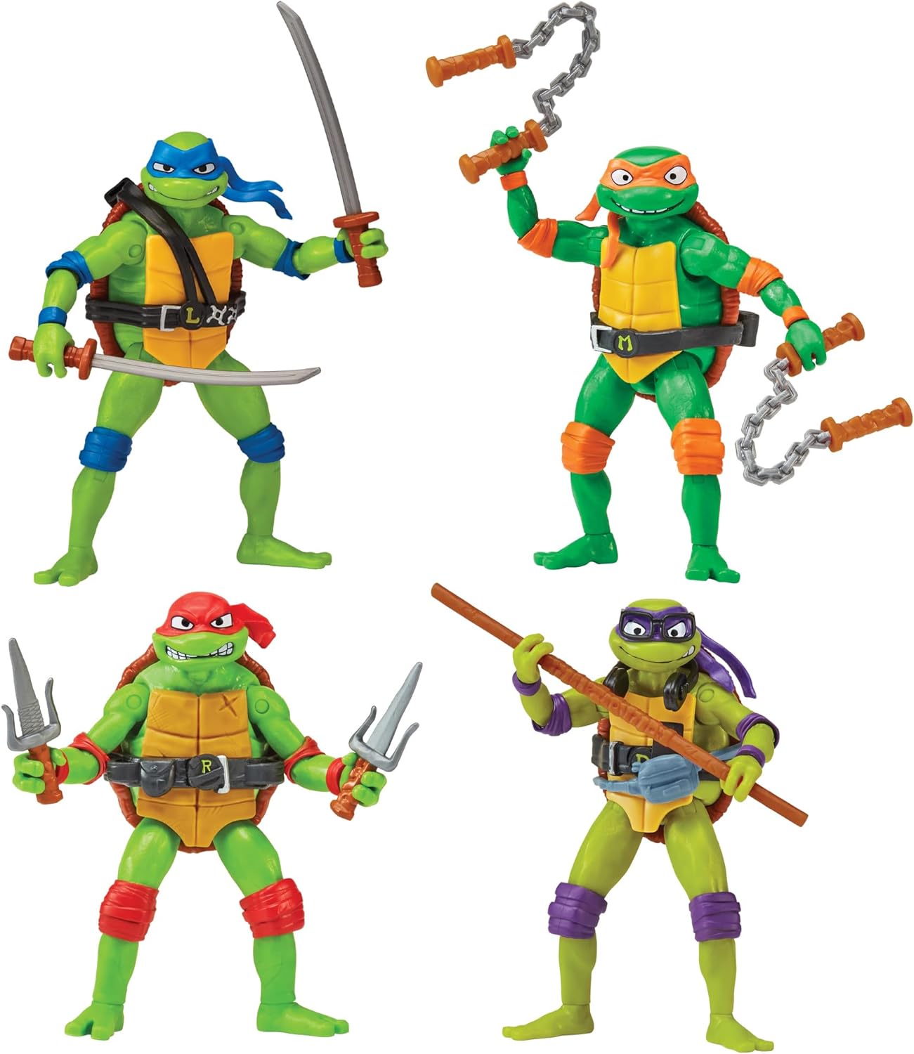 Teenage Mutant Ninja Turtles Mutant Mayhem 4-Pack Figure Set