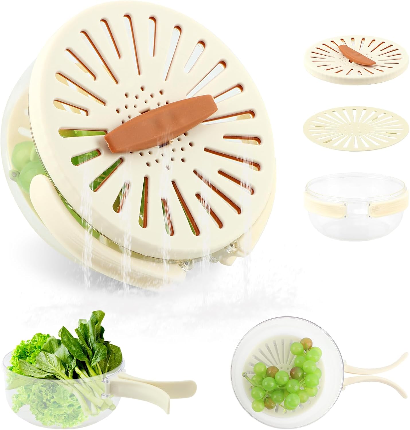Collapsible Handle Fruit Washing Bowl