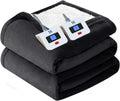 SEALY Electric Blanket King Size, Flannel & Sherpa Heated Blanket