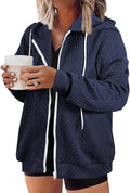 Eytino Women's Sweatshirt Hoodie with Zip Closure in Plus Sizes
