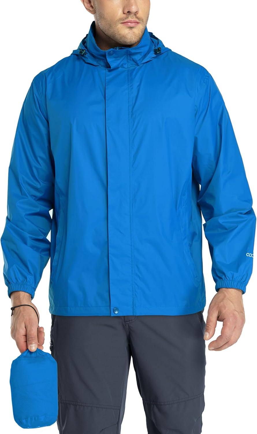 Packable Rain Jacket for Men - Lightweight Waterproof Shell