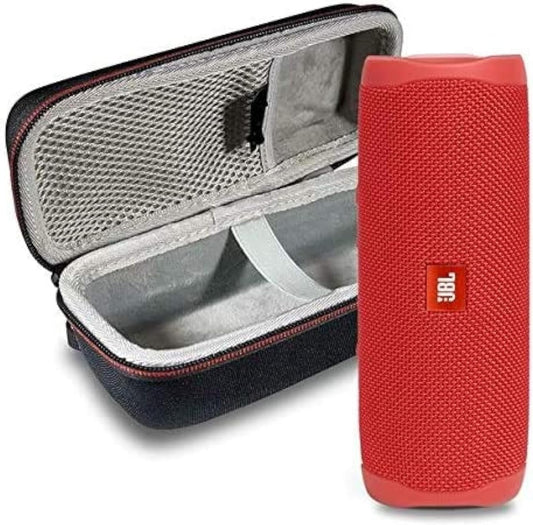 JBL Flip 5 Red Speaker Bundle with IPX7 Waterproof Case