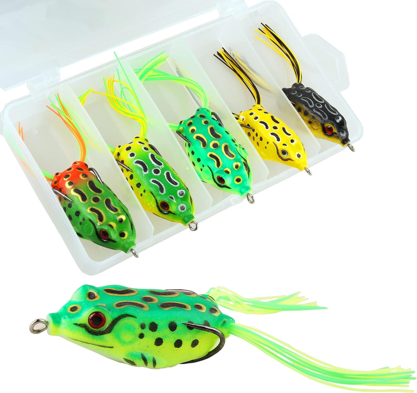 Topwater Frog Lure Set - Weedless Bass Bait