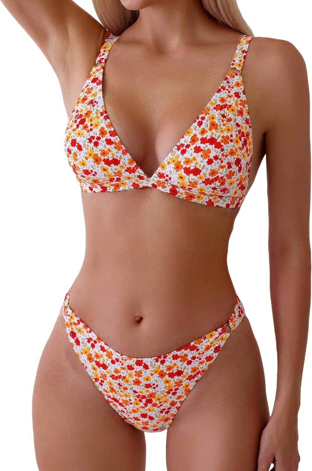 Stylish Floral Print Bikini Set for Trendy Beach Days