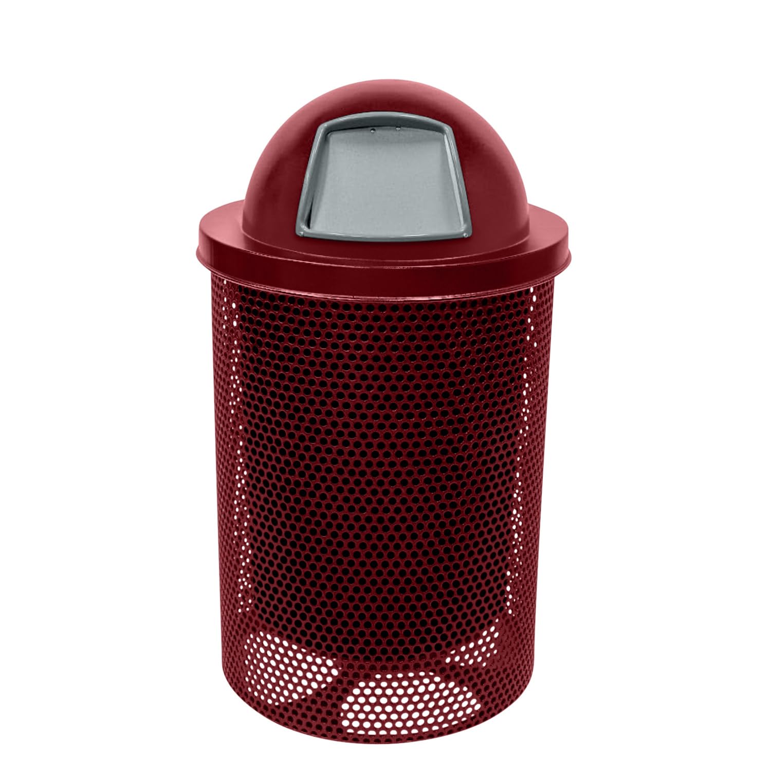 RDT-P-BUR Heavy Duty Round Trash Receptacle with Dome Top