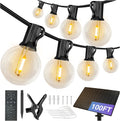 Solar String Lights 100ft with 50 Warm White Bulbs - Outdoor