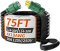75FT 30 Amp Generator Extension Cord 4 Prong - Heavy Duty Twist Lock