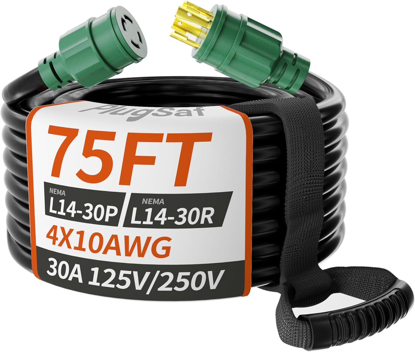 75FT 30 Amp Generator Extension Cord for Heavy Duty Use