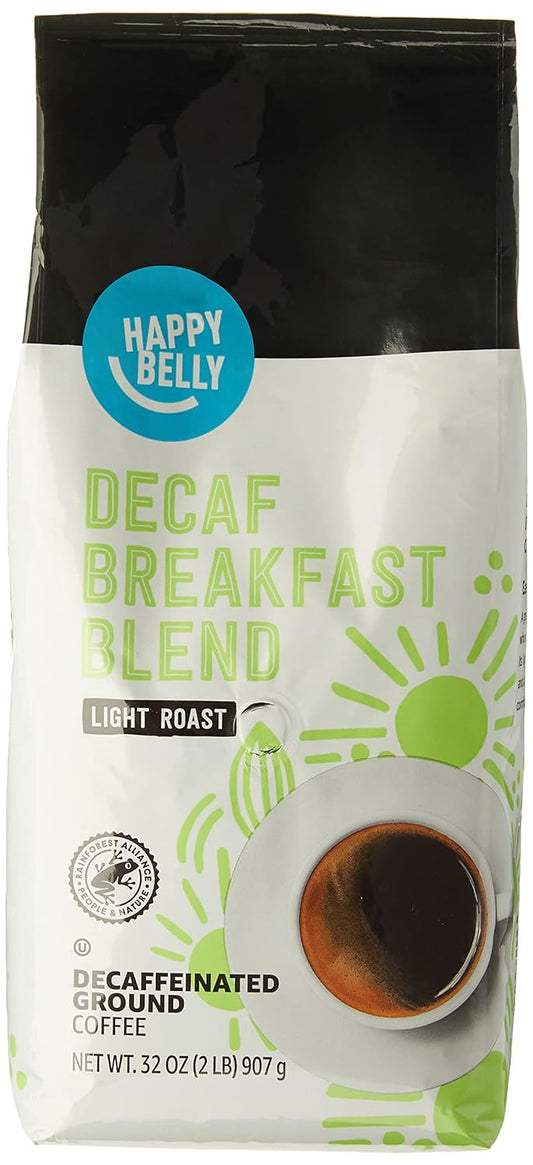 Happy Belly Decaf Breakfast Blend Coffee - Energizing Light Roast!