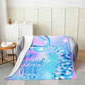 Mermaid Flannel Fleece Throw Blanket Kids Twin 60x80 - Cozy Ocean