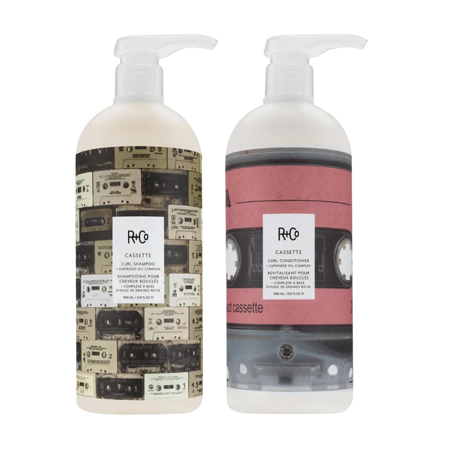 R+Co Cassette Curl Shampoo and Conditioner Set for Curly Hair