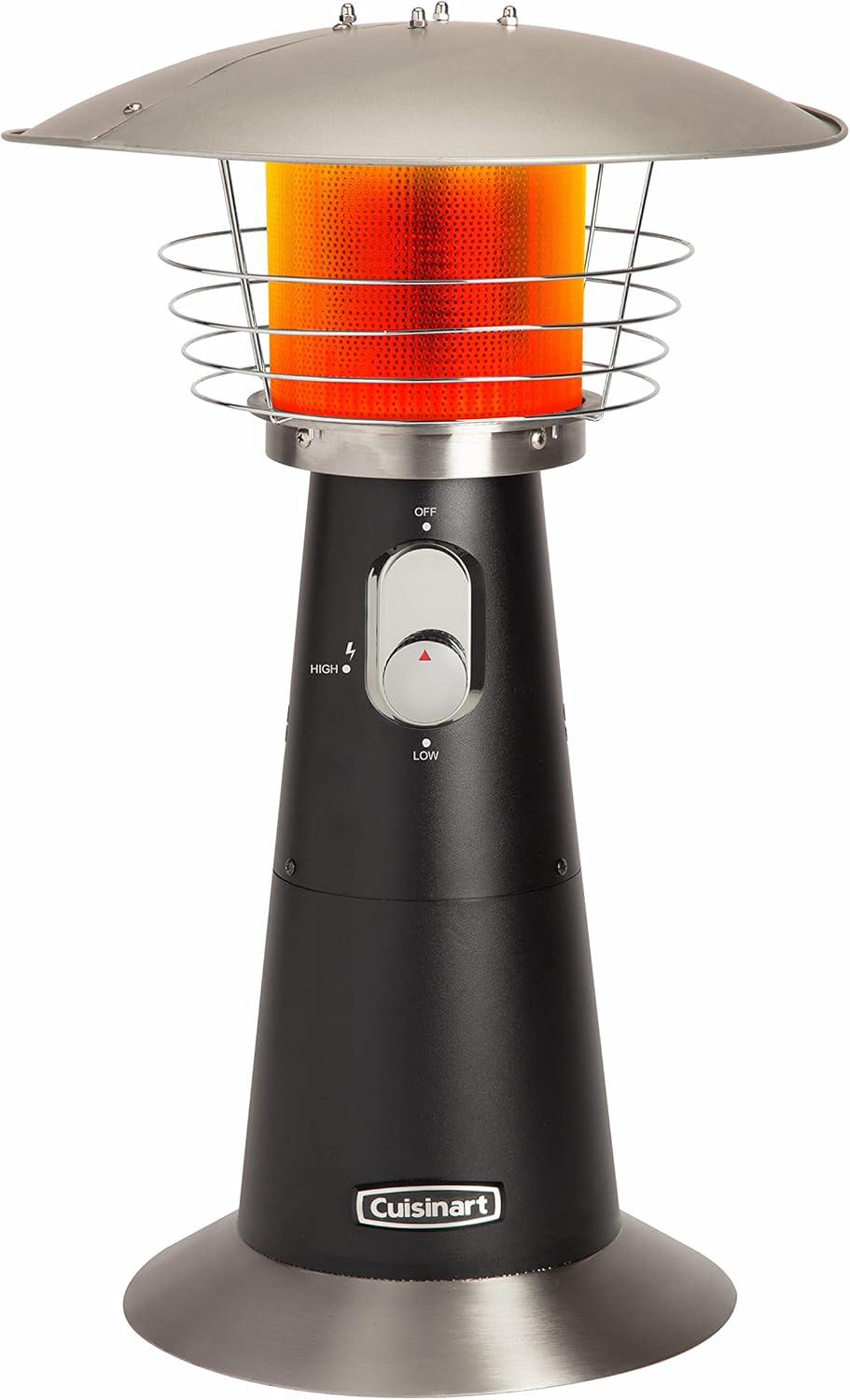 Cuisinart Patio Heater - 11,000 BTU | Safety Tilt Switch | 100 sq. ft. Heat Range | Black