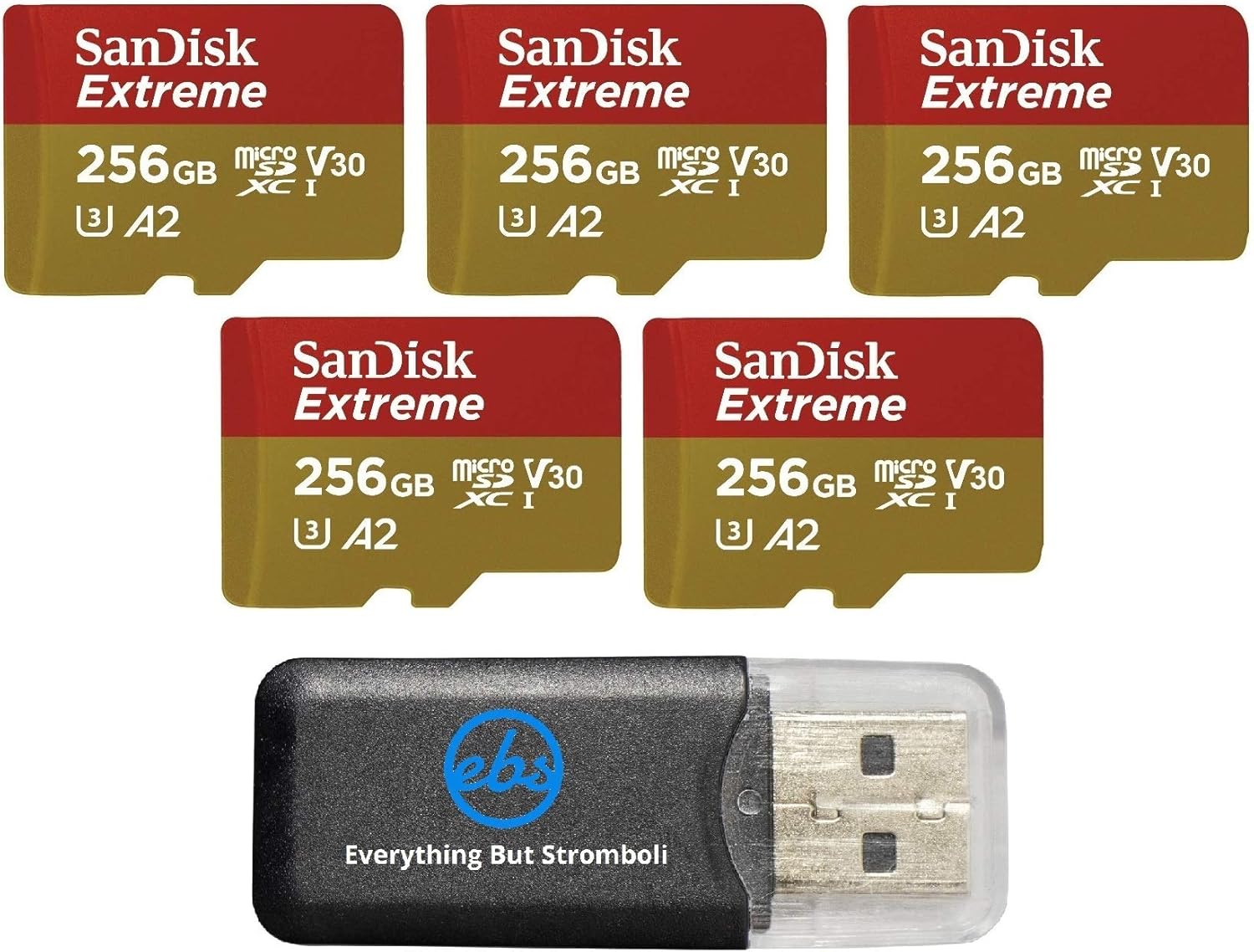 SanDisk Extreme V30 A2 256GB Micro SD Card Bundle for Drones