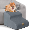 Dog Stairs for Small Dogs 2-Tier Foam Ramp - Gentle Slope for Beds